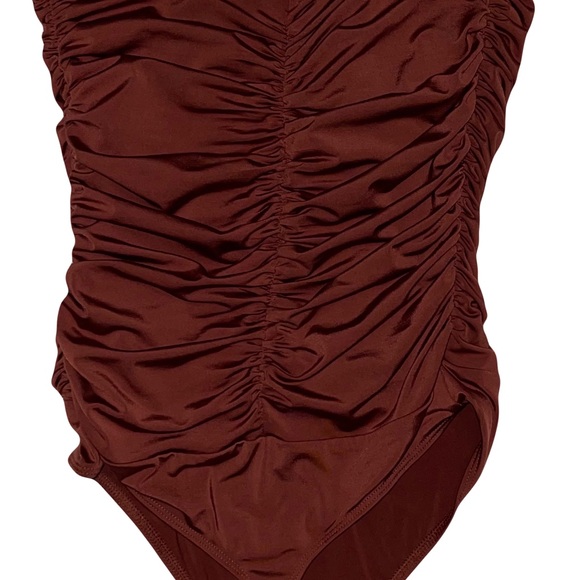 Rouched Rust Body Suit - Picture 3 of 3